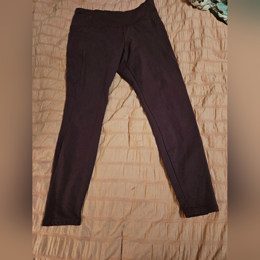 Burgundy Fitness Exercise Leggings Spats Yoga BJJ Jiu Jitsu Boxing Krav Maga